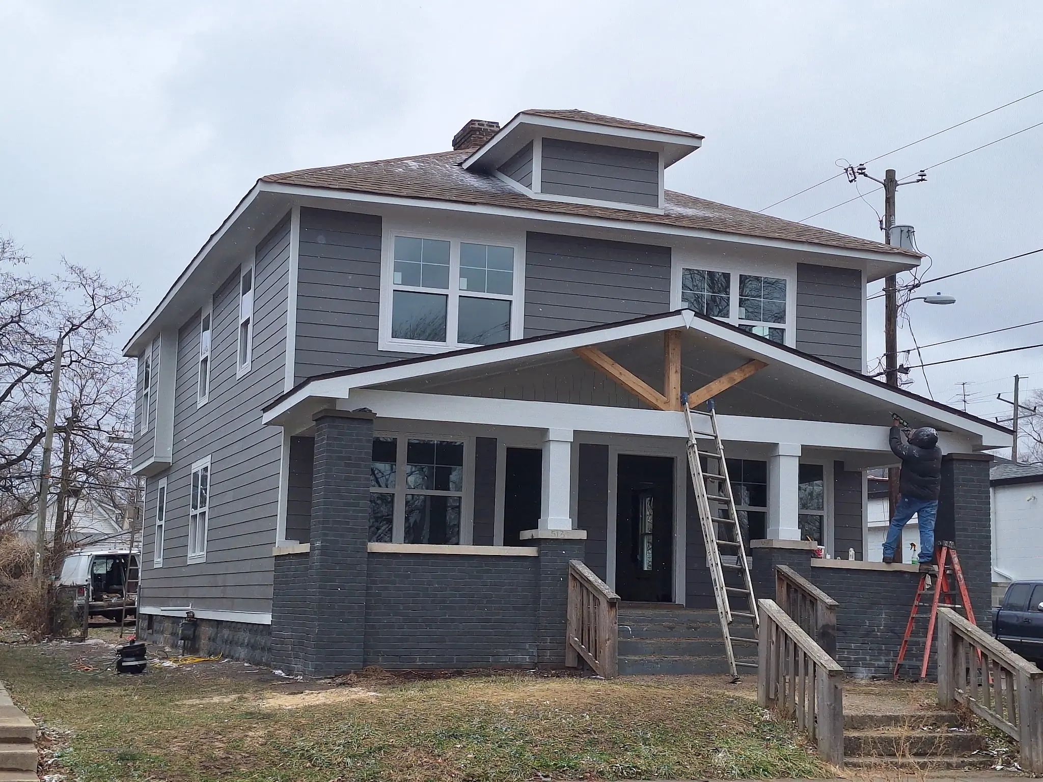 House with fully restored roof