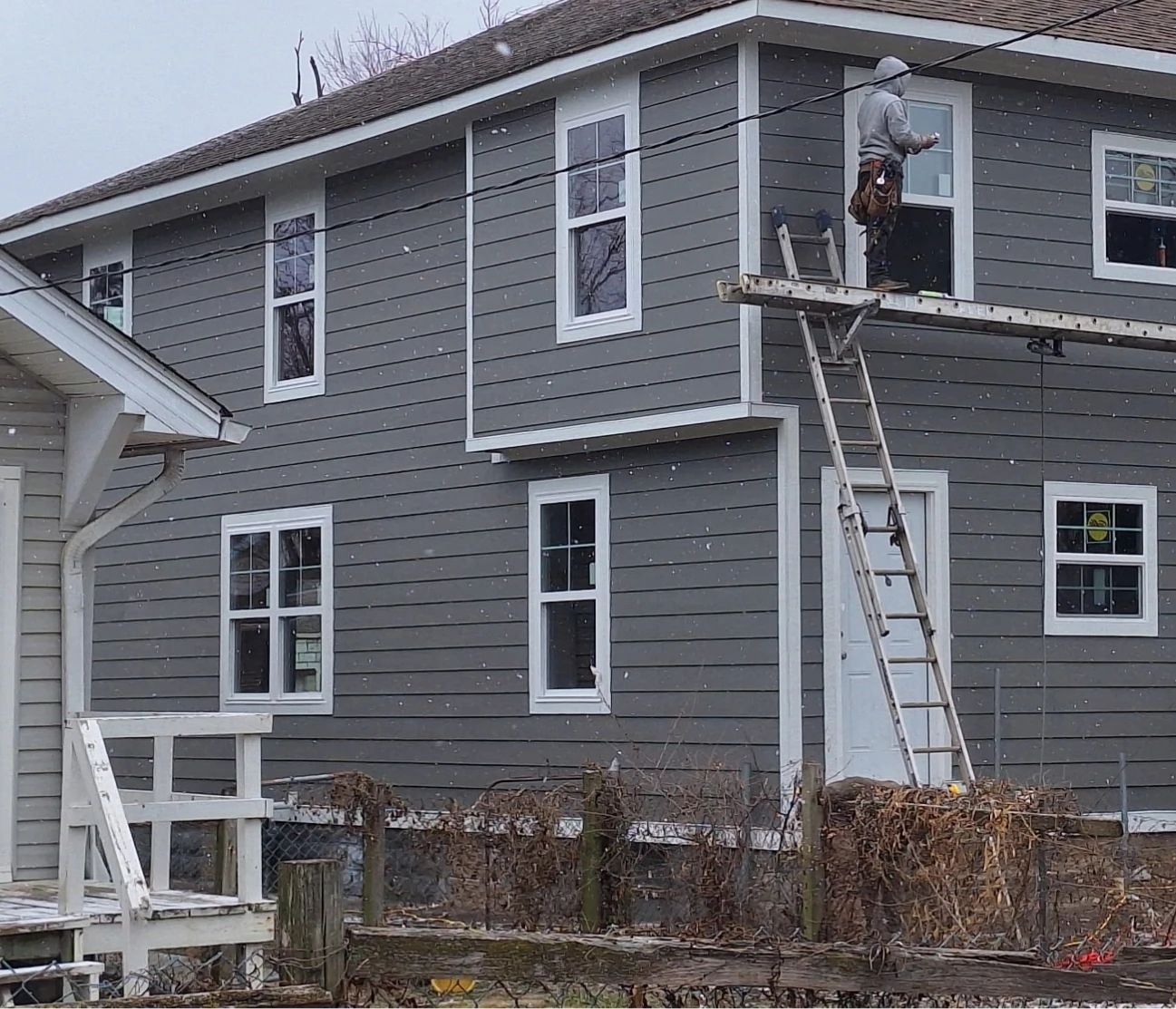 Home exterior after WOLO Roofing siding work